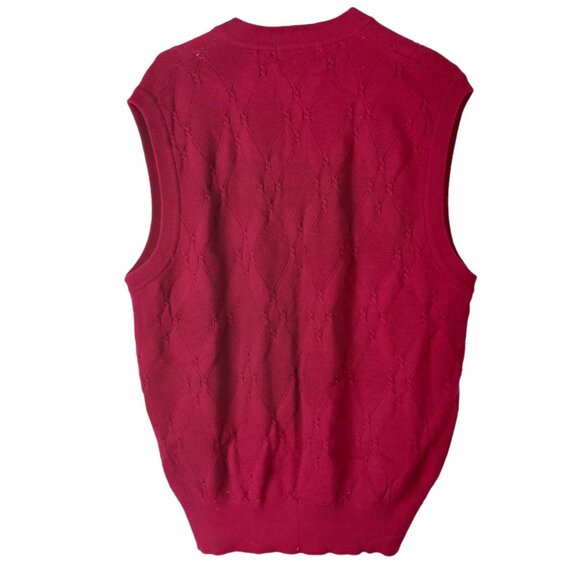 Vintage Titleist Diamond Sweater Vest Mens L Red Preppy Golfcore Academia - Picture 4 of 6
